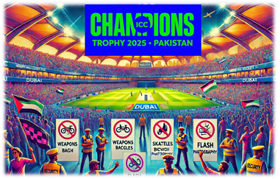 Dubai’s Strict Stadium Rules for ICC Champions Trophy 2025 – What Fans Need to Know!