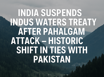 India Freezes Indus Waters Treaty Amidst Pahalgam Terror Attack Fallout