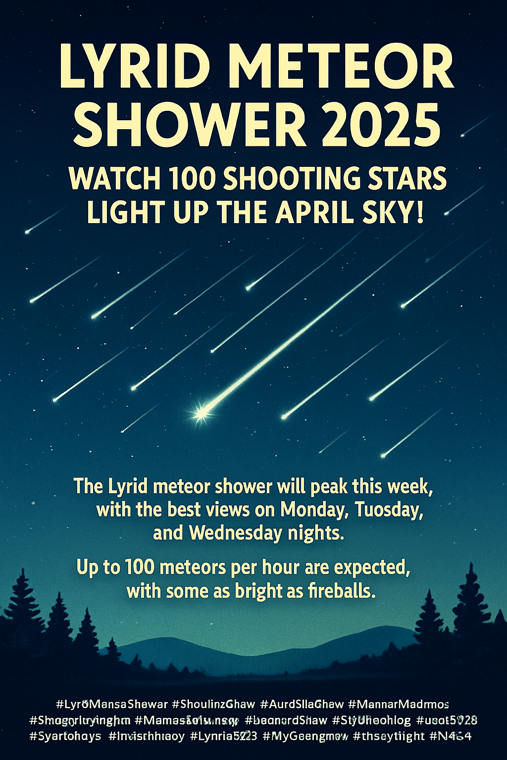 Watch the Skies: Lyrid Meteor Shower Peaks This Week!