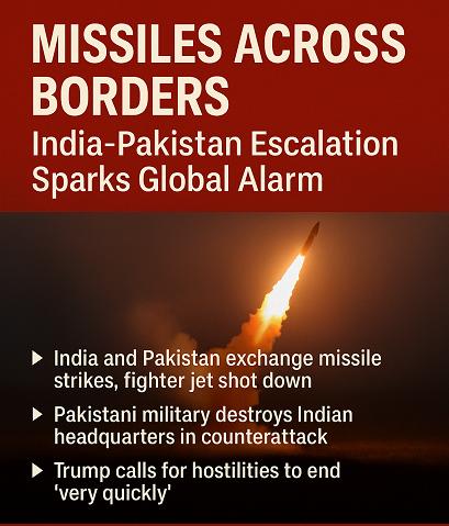 Missiles Across Borders: India-Pakistan Escalation Sparks Global Alarm